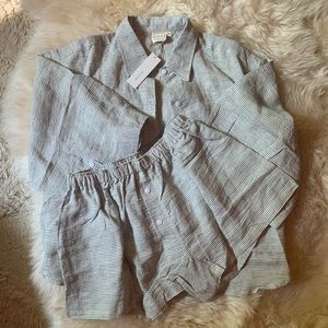 NWT Deiji Studios the 03 Set in Pinstripe, Size S/M